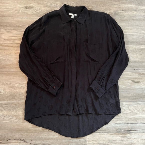 Amuse Society Black Textured Shirt - Picture 1 of 6